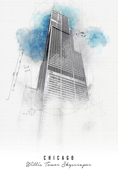 willis tower drawing