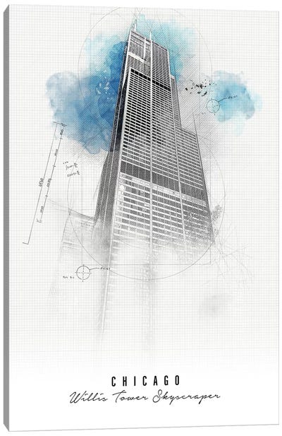 Willis Tower - Chicago Canvas Art Print - ArtPrintsVicky