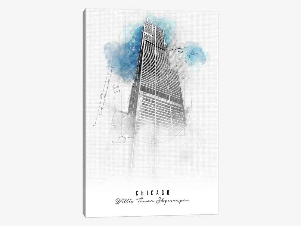 Willis Tower - Chicago by ArtPrintsVicky 1-piece Art Print
