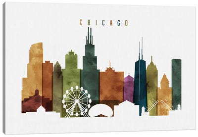 Chicago Skyline Canvas Art Print - ArtPrintsVicky