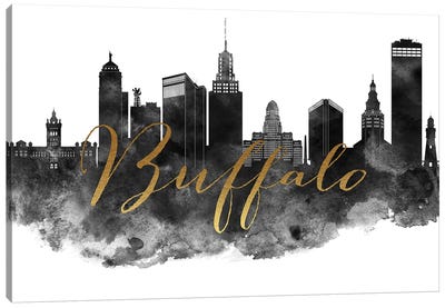 Buffalo New York Skyline Canvas Art Print - ArtPrintsVicky