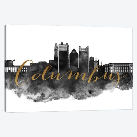 Columbus Ohio Skyline Canvas Print #APV158} by ArtPrintsVicky Art Print