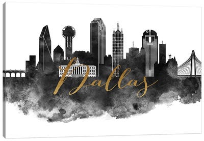 Dallas Texas Skyline Canvas Art Print - ArtPrintsVicky