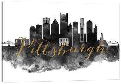 Pittsburgh Skyline Canvas Art Print - ArtPrintsVicky