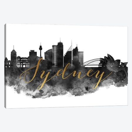Sydney Australia Skyline Canvas Print #APV170} by ArtPrintsVicky Canvas Art Print