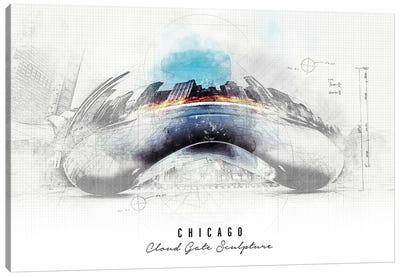 Cloud Gate Sculpture - Chicago Canvas Art Print - Chicago Art
