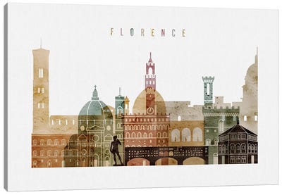 Florence Watercolor I Canvas Art Print - Tuscany Art