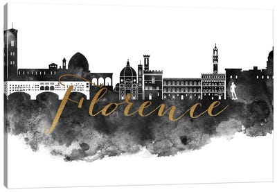 Florence in Black & White Canvas Art Print - Florence Art