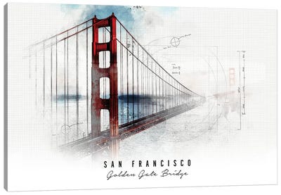 Golden Gate Bridge - San Francisco Canvas Art Print - ArtPrintsVicky