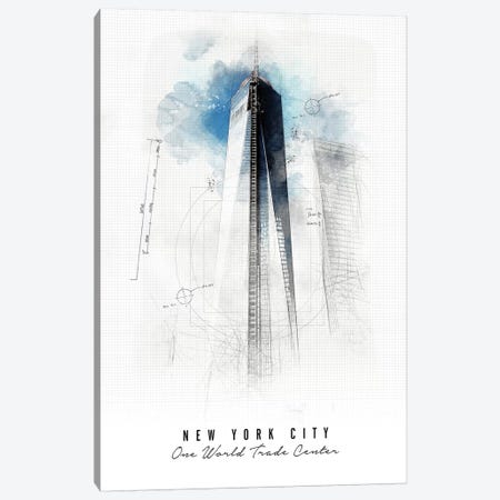 One World Trade Center - New York City Canvas Print #APV70} by ArtPrintsVicky Canvas Art Print