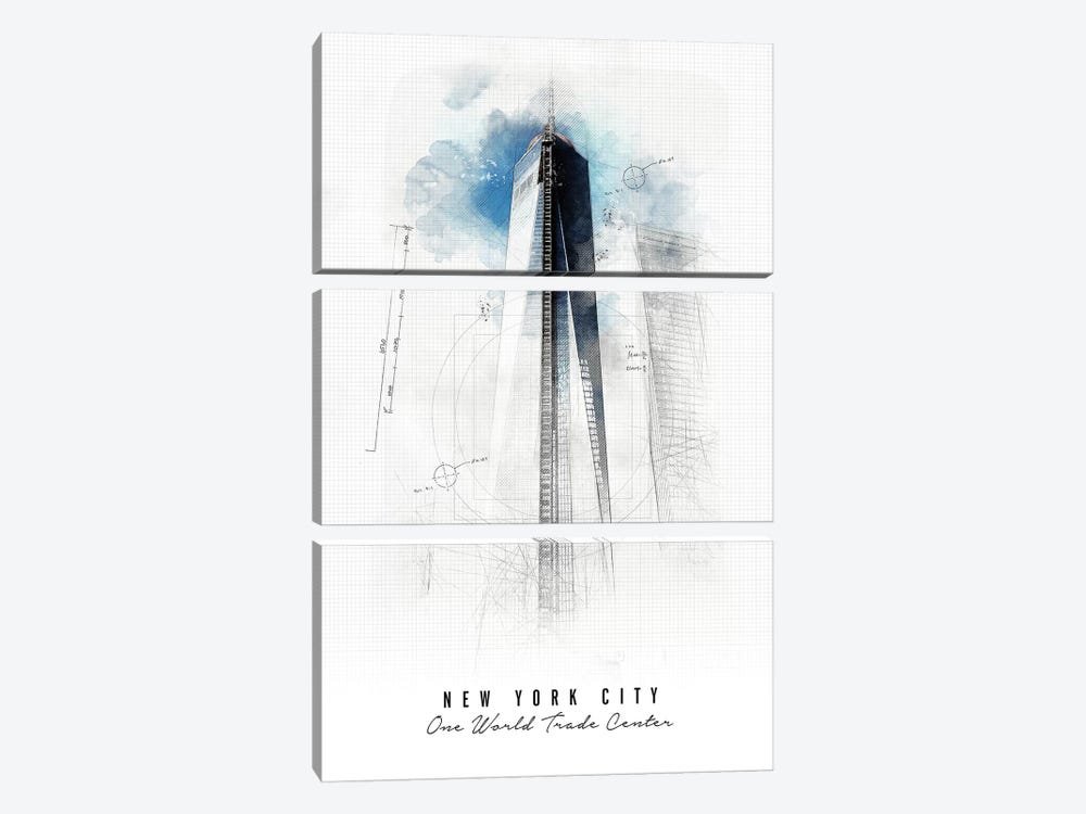 One World Trade Center - New York City by ArtPrintsVicky 3-piece Canvas Art