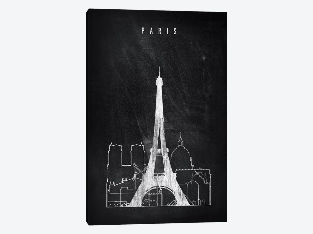 Paris Chalkboard by ArtPrintsVicky 1-piece Art Print