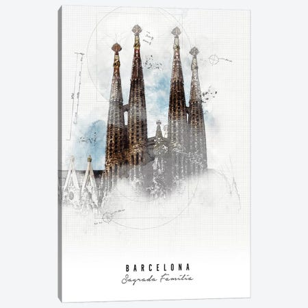 Sagrada Familia - Barcelona Canvas Print #APV86} by ArtPrintsVicky Art Print