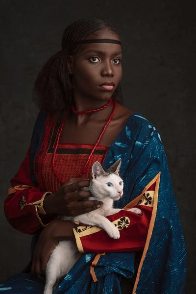 ADENIRAN ADESANYA: Lady With A Cat by ADENIRAN ADESANYA