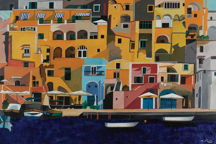 Procida And The Boats, Italy