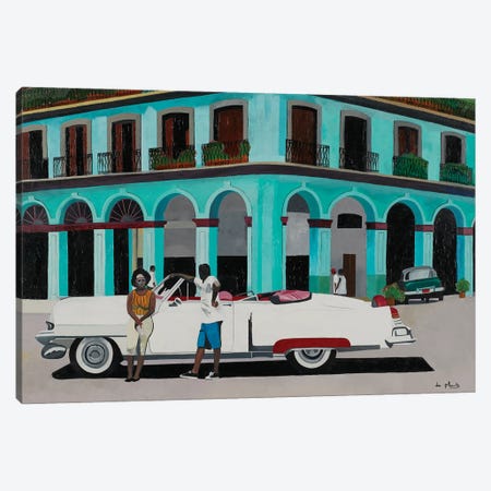 Turquoise Havana, Cuba Canvas Print #APY18} by Anne du Planty Canvas Art