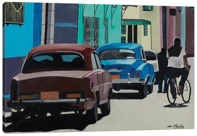 Cars In Trinidad, Cuba Canvas Art Print - Cuba Art