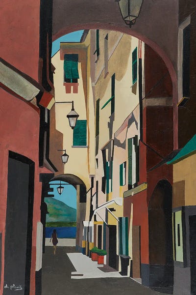 Walk In Lagueglia, Italy by Anne du Planty canvas print