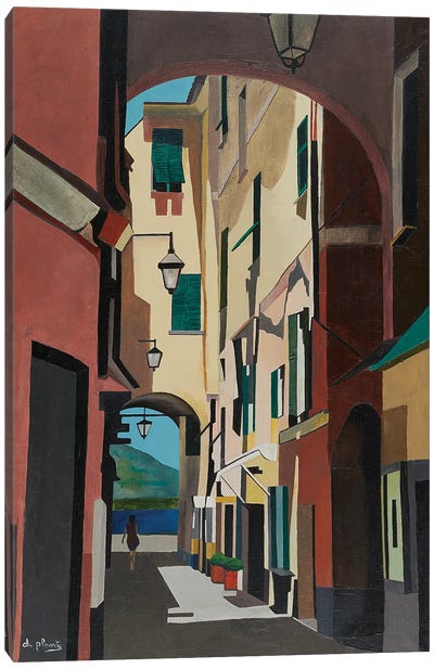 Walk In Laigueglia Canvas Art Print - Anne du Planty