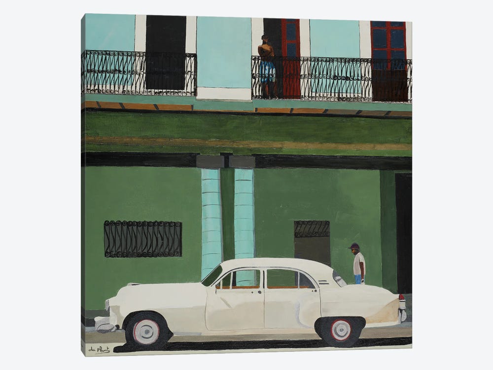 White Havana, Cuba by Anne du Planty 1-piece Canvas Print
