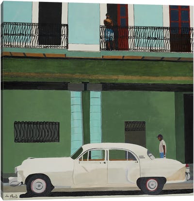 White Havana, Cuba Canvas Art Print - Automobile Art
