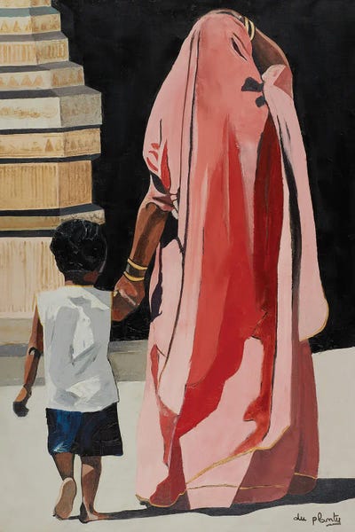 Anne du Planty: Woman And Child, India by Anne du Planty