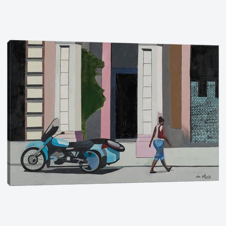Havana Motocycle, Cuba Canvas Print #APY5} by Anne du Planty Canvas Print