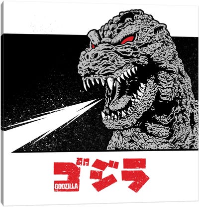 RetroZilla Canvas Art Print - Godzilla