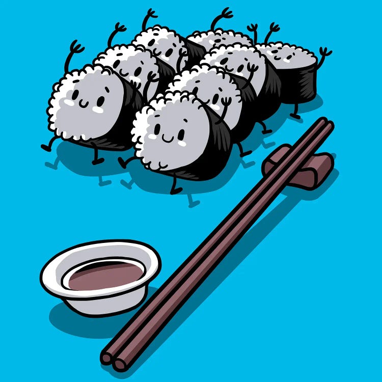Kawaii Rice by Alberto Perez wall art