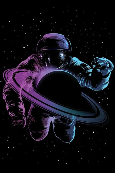 Alberto Perez: Astronaut Saturn by Alberto Perez
