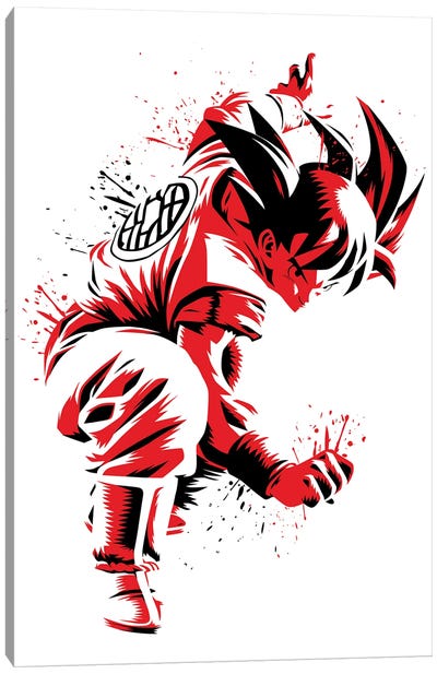 Prepared To Fight Canvas Art Print - Goku