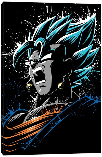 Blue Fusion Canvas Art Print - Dragon Ball Z