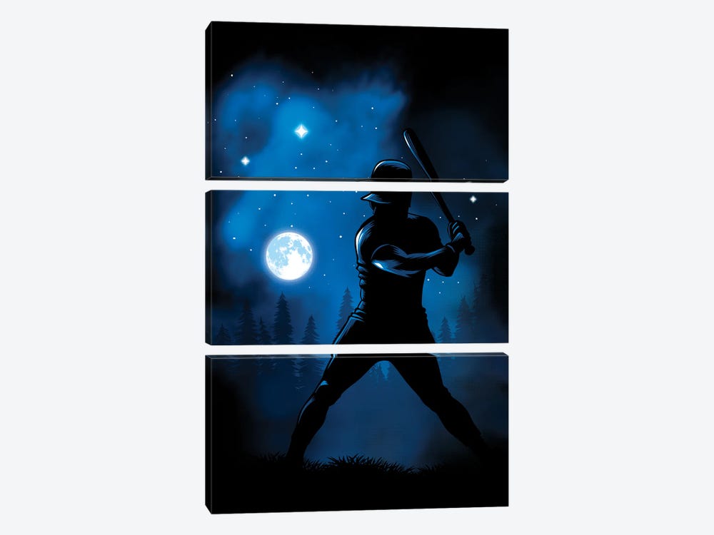 Beating The Moon by Alberto Perez 3-piece Canvas Art