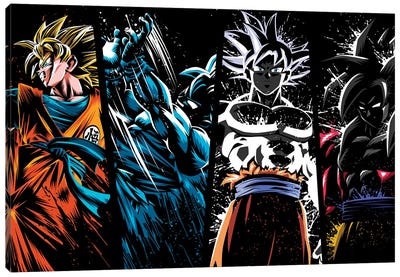 Splatter levels Canvas Art Print - Goku