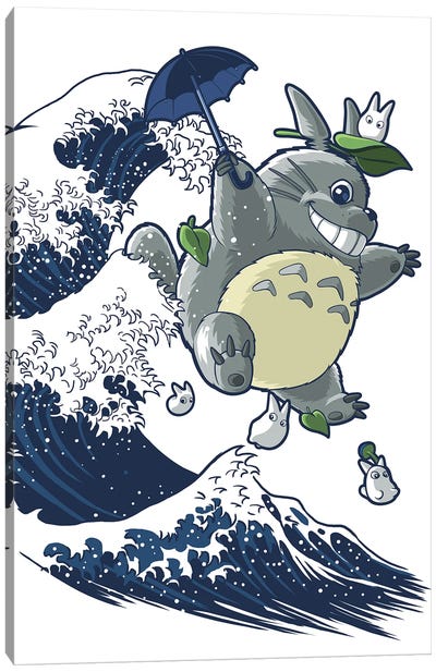 My neighbor wave Canvas Art Print - Totoro