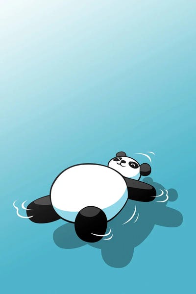 Sleep Panda by Alberto Perez framed canvas print