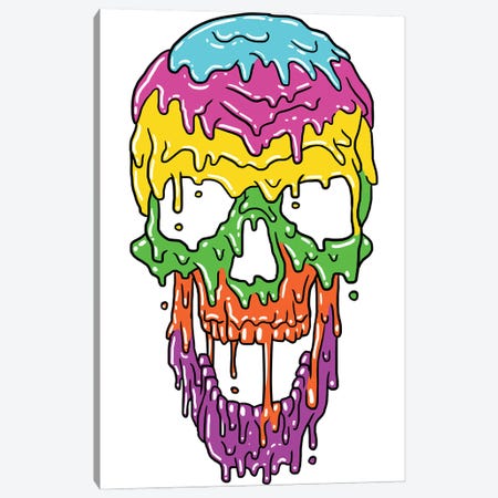 Liquid Skull Canvas Print #APZ139} by Alberto Perez Art Print