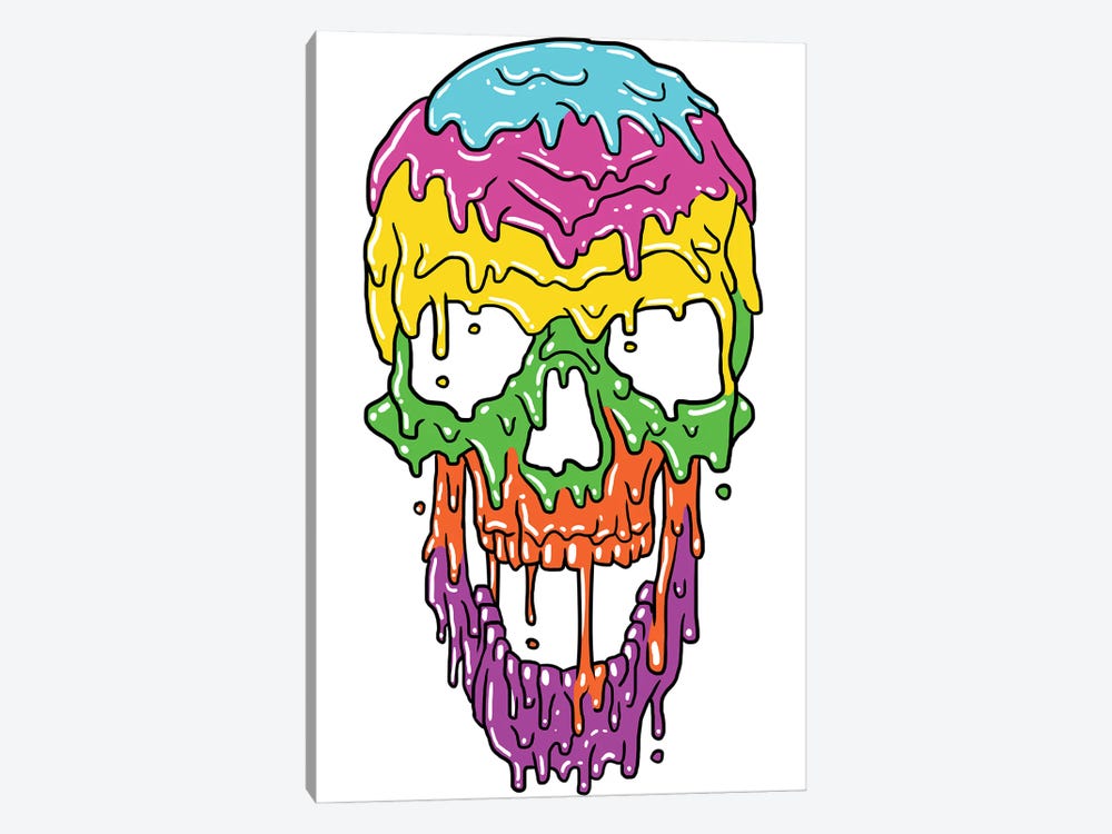 Liquid Skull by Alberto Perez 1-piece Canvas Artwork