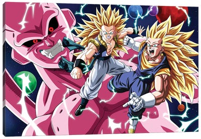 Multiverse battle Canvas Art Print - Goku