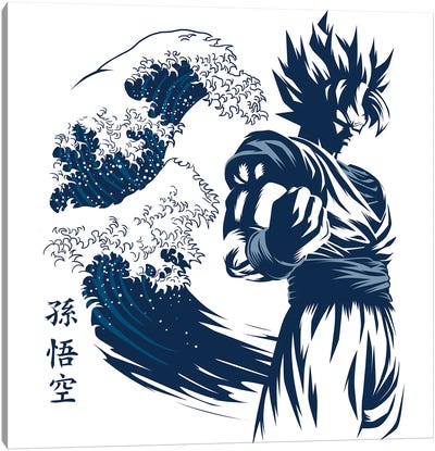 Wave Super Warrior Canvas Art Print - Anime Art