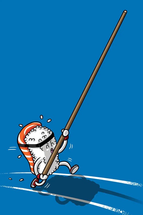 Shushi Run by Alberto Perez wall art