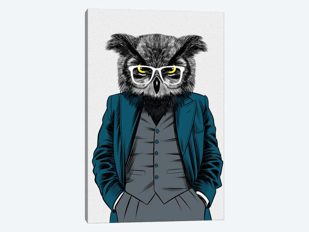 Teacher Owl by Alberto Perez 1-piece Canvas Print