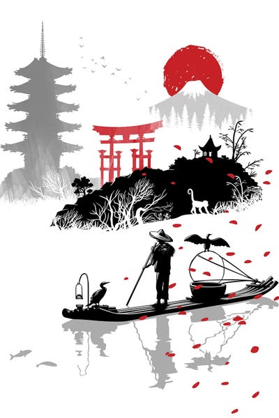 Arches: fisherman in japan by Alberto Perez