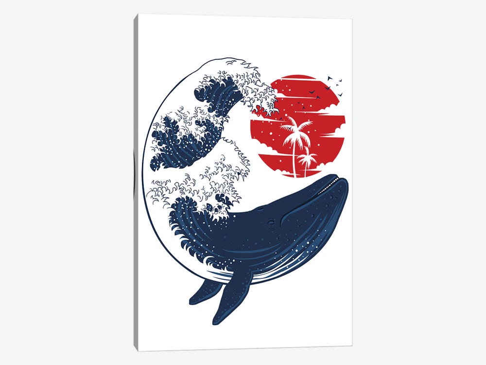 Whale Wave by Alberto Perez 1-piece Canvas Wall Art