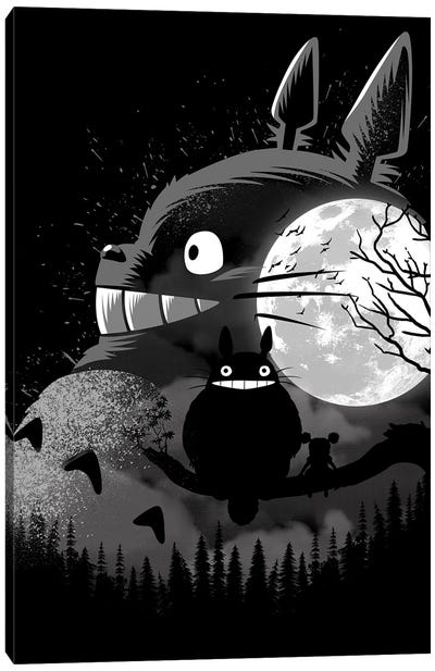 My Neighbor At Night Canvas Art Print - My Neighbor Totoro