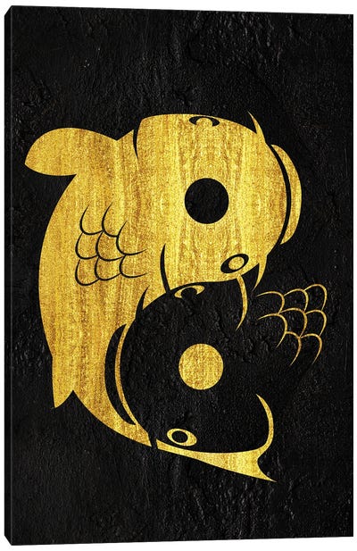Yin Yang Carp Canvas Art Print