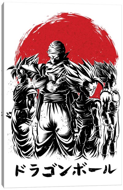 Battle Warriors Canvas Art Print - Anime Art