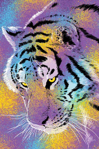 Tiger Colorful by Alberto Perez canvas print
