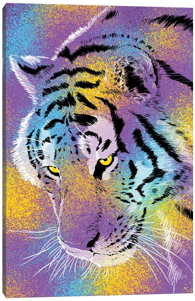 Tiger Colorful Canvas Art Print - Alberto Perez