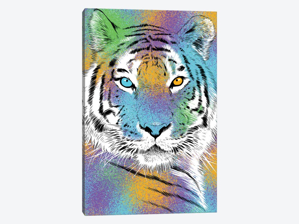 Sketch Tiger Colorful by Alberto Perez 1-piece Canvas Wall Art